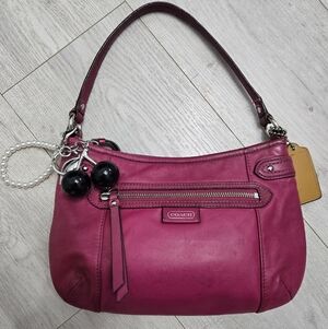 Coach Pink Leather Shoulder Bag Vintage